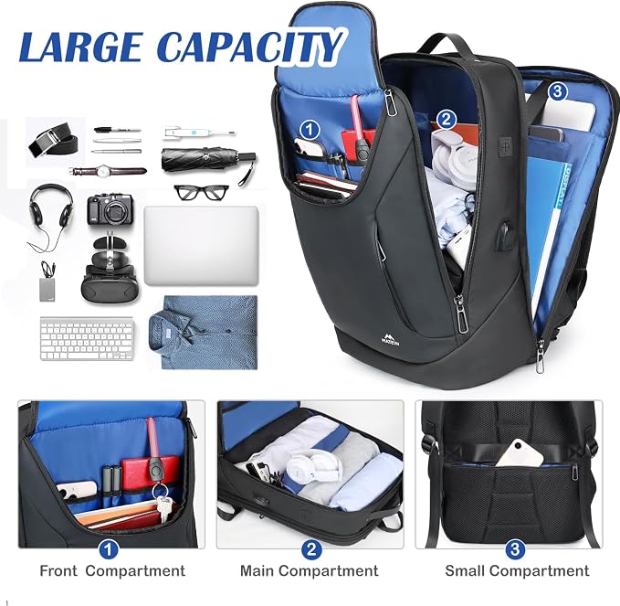 MATEIN Waterproof Laptop Backpack 17 Inch, Anti Theft Business Backpack - Image 2