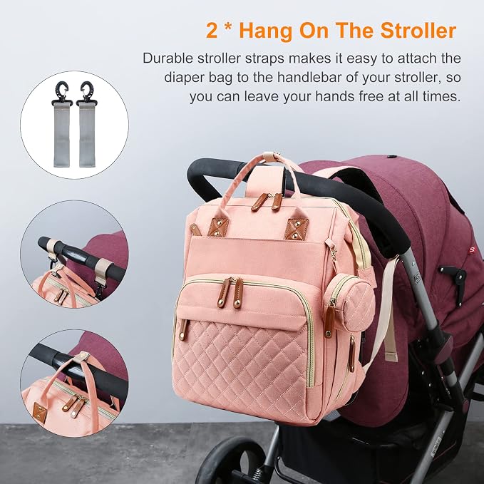 Diaper Bag, Backpack with Changing Station, Waterproof Baby Bag - Image 5