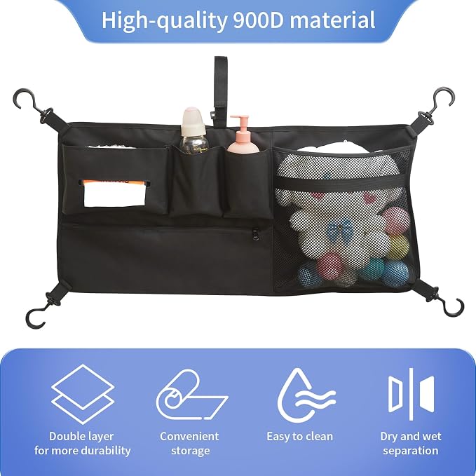 Stroller Wagon Cargo Net for WONDERFOLD Wagon Accessories, Foldable Mesh Cargo - Image 6