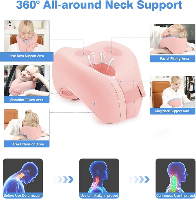 Neck Pillow Airplane, Ergonomic Memory Foam Travel Pillows - Image 2