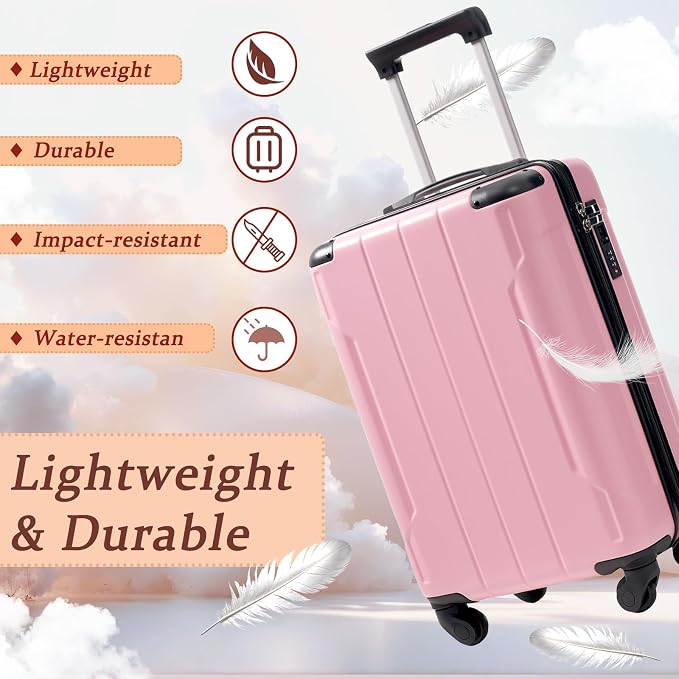 Merax Carry on Luggage Set, 20 Inch Hardshell ABS Suitcase - Image 4