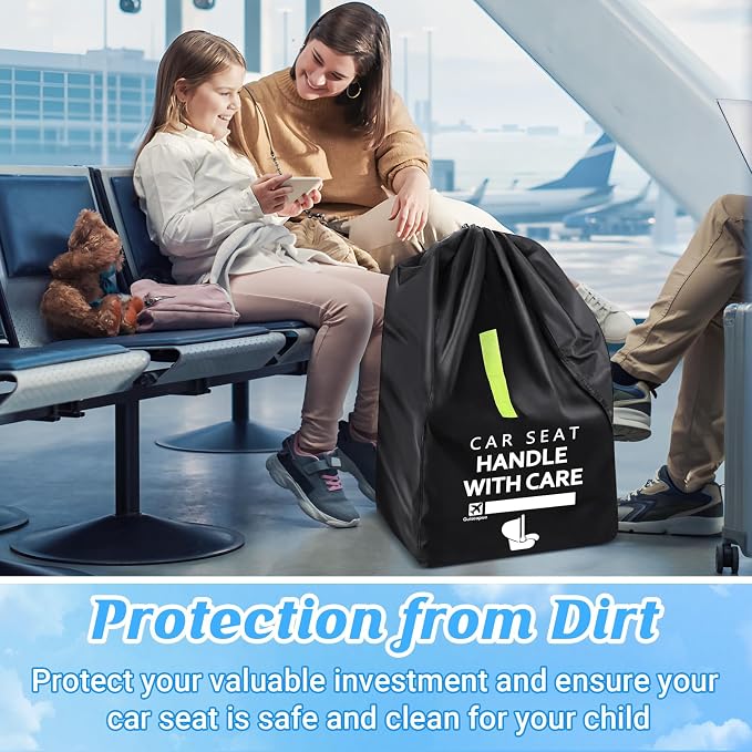 Guiseapue Car Seat Travel Bag for Airplane: Car Seat Bags for Air Travel Fit - Image 3