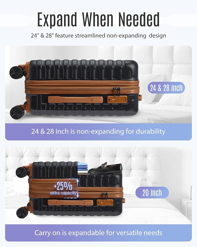 LIGHT FLIGHT Luggage Sets, 3 Piece Durable Suitcase Set - Image 6