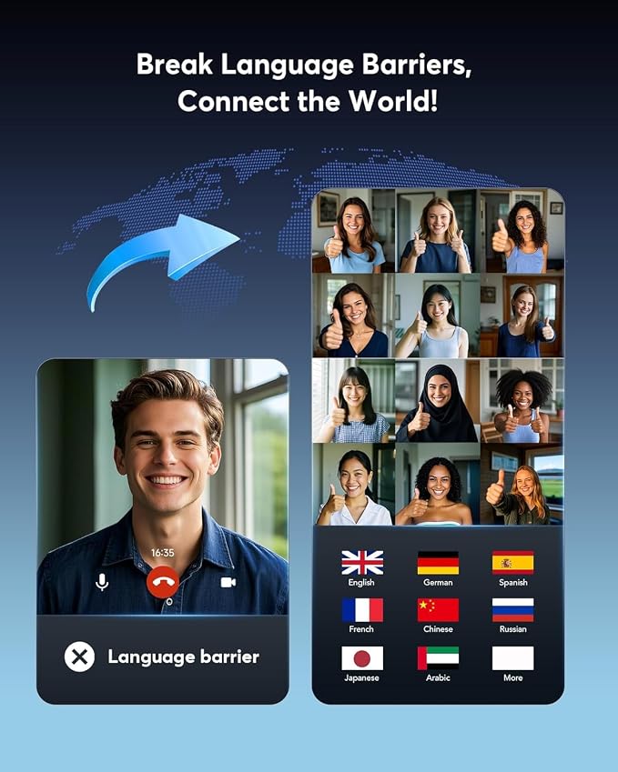 AI Translator Earbuds Real-Time 144 Languages & Accents, 3-in-1 Open Ear - Image 5