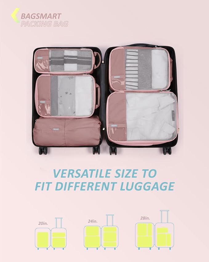 BAGSMART 6 Set Compression Packing Cubes - Image 3