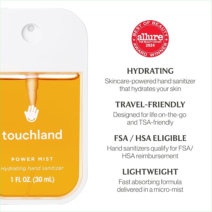 Touchland Power Mist Hydrating Hand Sanitizer Spray, TROPICAL Trio Set - Image 6