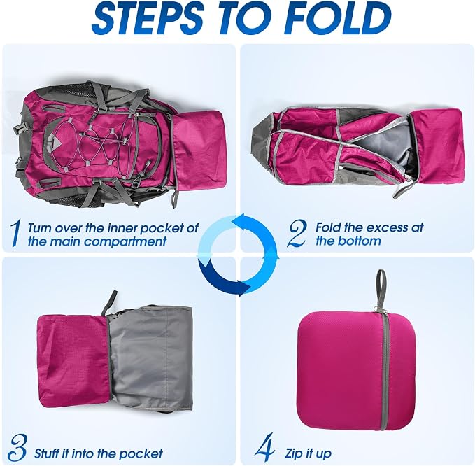 IGOLUMON Hiking Backpack 40L Packable Lightweight Camping Backpack Men Women - Image 7
