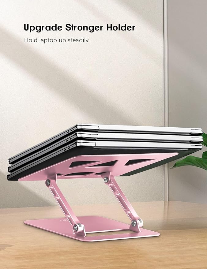 Laptop Stand Holder, Adjustable Desk Laptop Riser, Foldable Notebook Computer - Image 6
