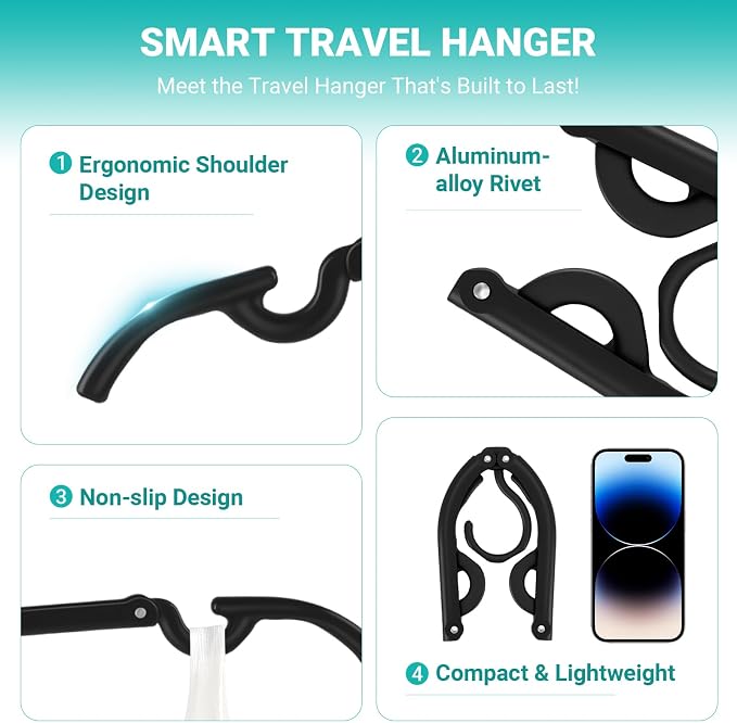 10Travel Hangers Foldable，Folding - Image 3