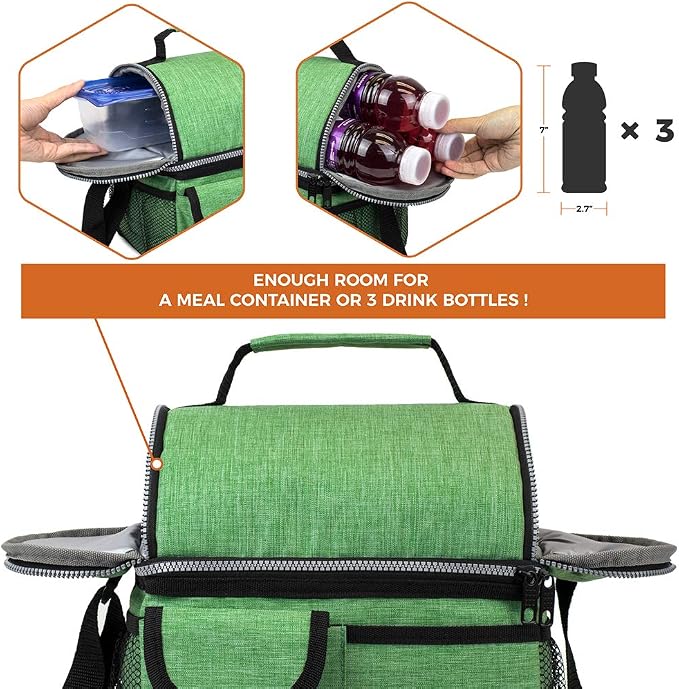 opux Lunch Box for Men, Adult Lunch Box Cooler, Insulated Lunch Bag Women - Image 7