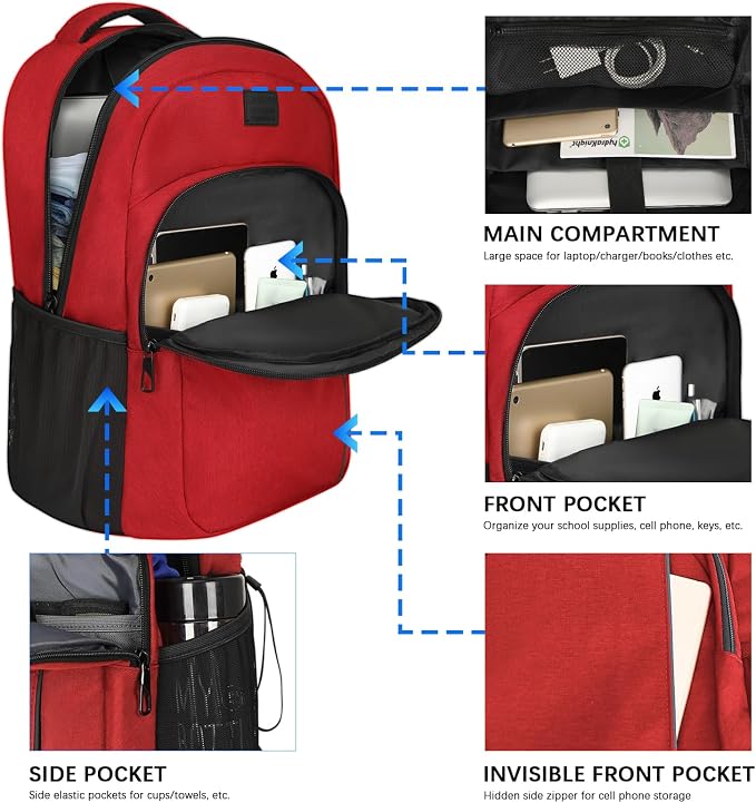 LARIPOP Extra Large Backpack, 17.3 Inch Business Laptop backpack - Image 3