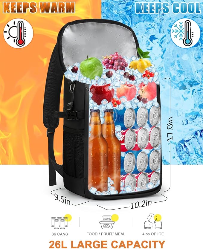 Capolo 36/45 Cans Cooler Backpack Insulated Waterproof - Image 4