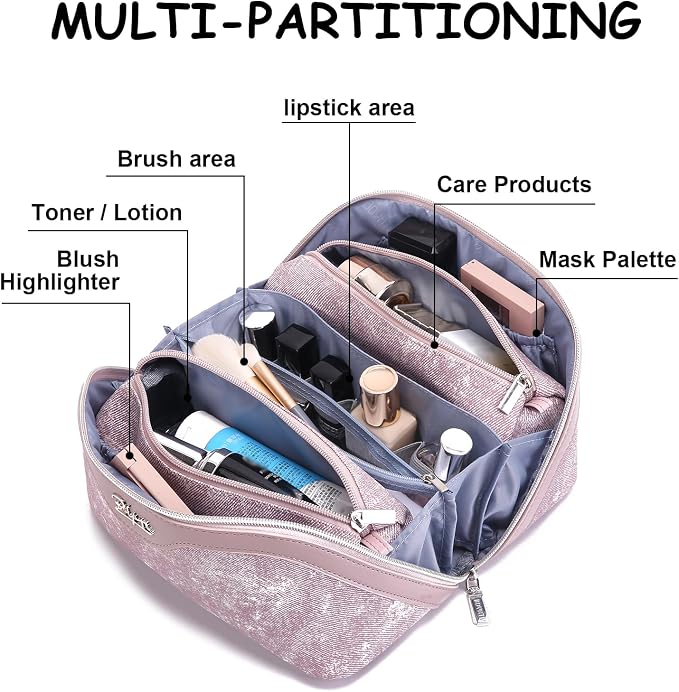 Travel Makeup Bag Cosmetic Bags - Image 7