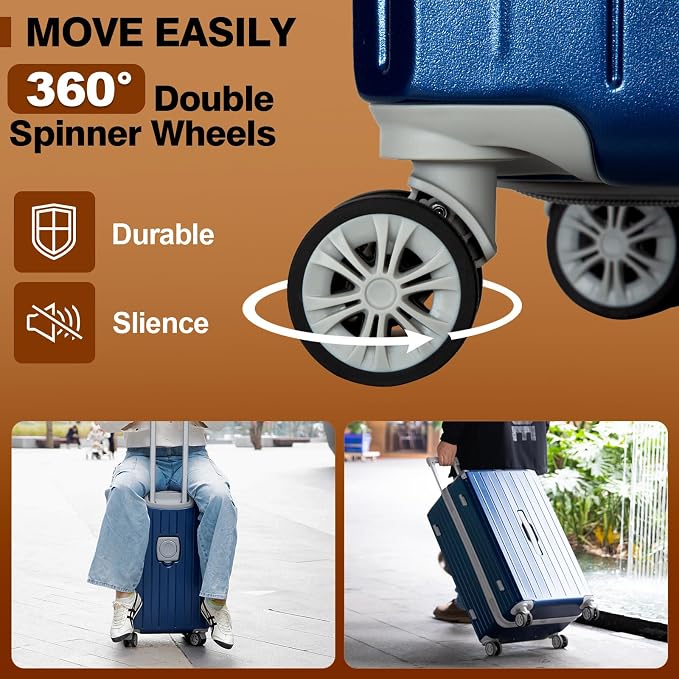 Romswi 3-Piece Carry-On Luggage Set - Image 3