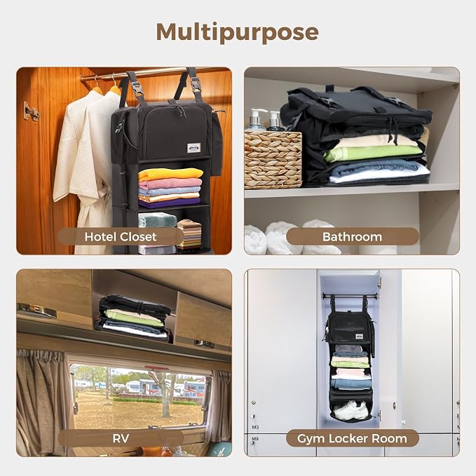 Hanging Packing Cubes for Travel – Portable Closet Organizer - Image 7