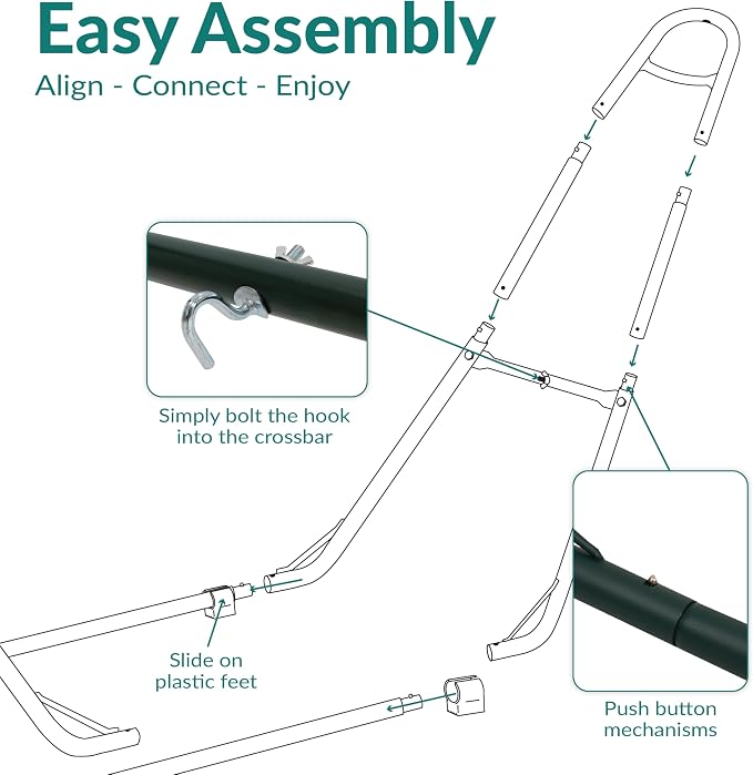 Sunnydaze Universal Double Hammock Stand Only - Image 6