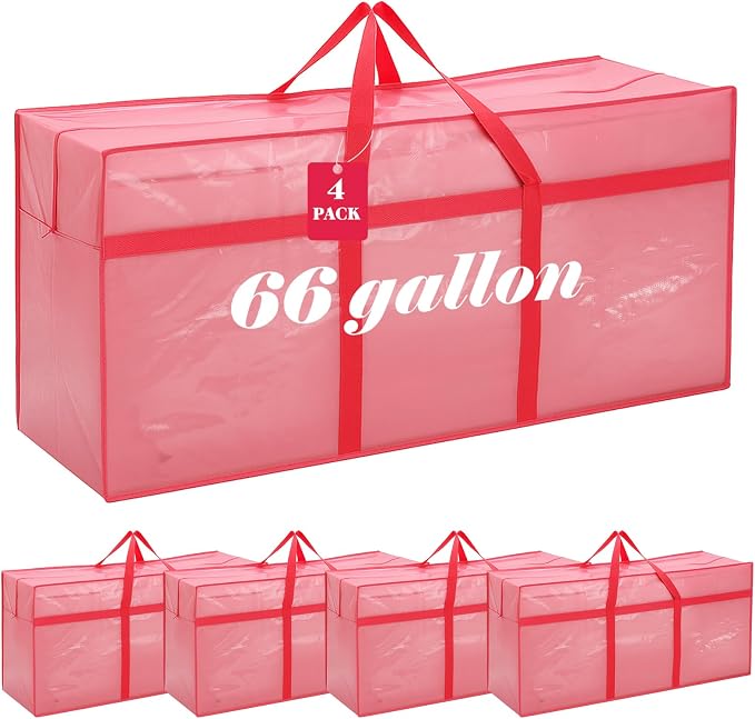 4 Pcs 66 Gallon Large Moving Bags by Clysee