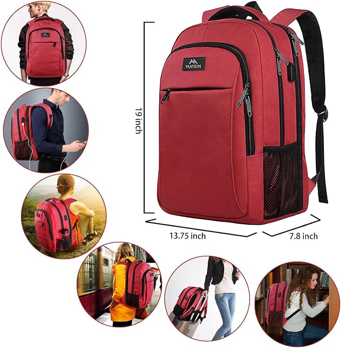 MATEIN 17 Inch Laptop Backpack for Women, Extra Large TSA Friendly Backpack - Image 6