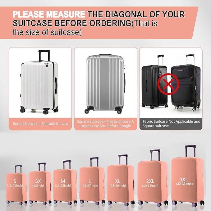 Travel Luggage Cover Suitcase Protector Scratch-Resistant Fit 19-31 Inch - Image 5