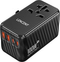 LENCENT Universal Travel Adapter, 100W GaN International Fast Charger by LENCENT
