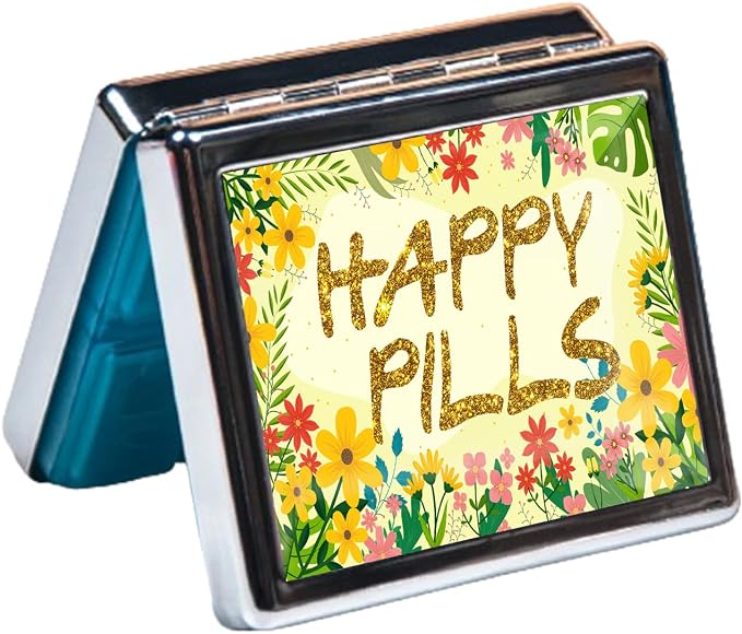 Silver Vintage Pill Box 7 Day Metal Pill Box - Image 4