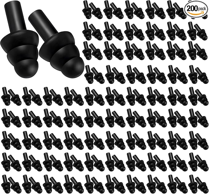 TrelaCo 200 Pairs Silicone Ear Plugs Soft Reusable Waterproof Ear Plugs by TrelaCo