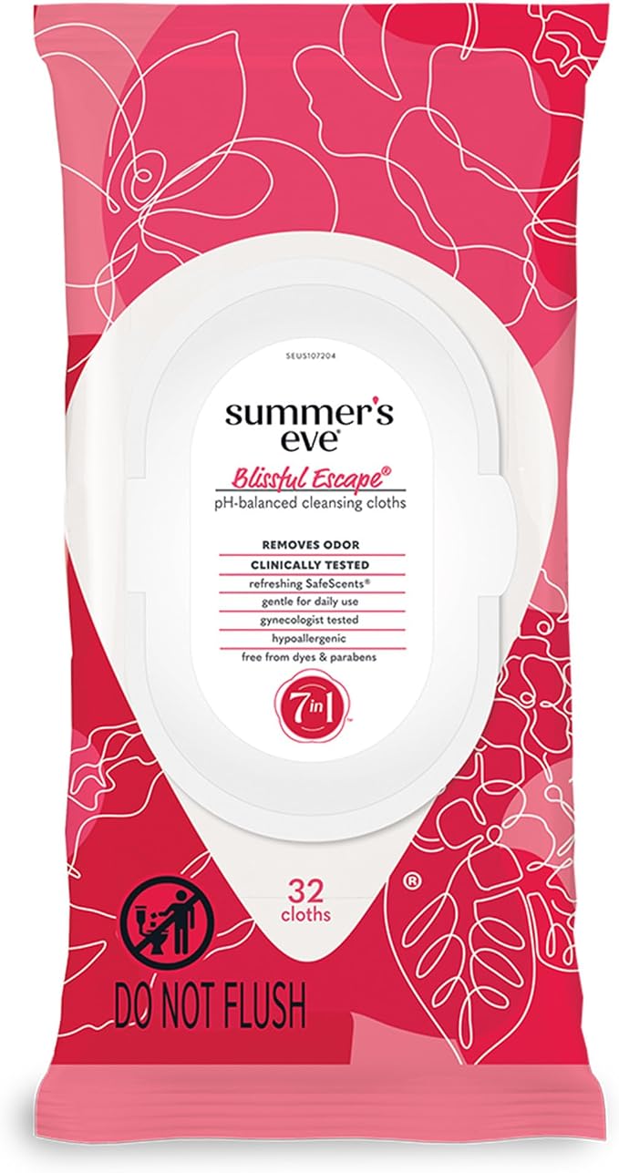Summer's Eve Blissful Escape Feminine Wipes, Gentle pH-Balanced Formula Helps by SummersEve