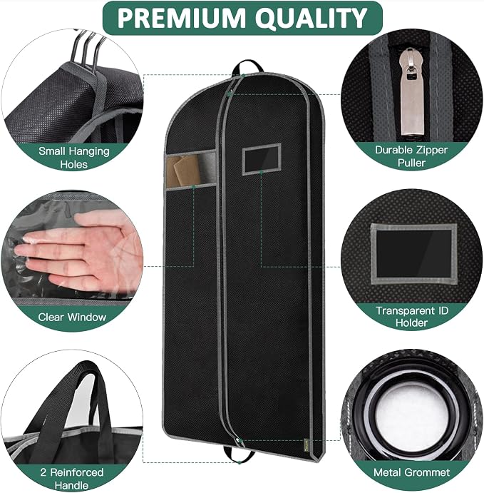 BALEINE 1PK Heavy Duty Garment Bag - Image 5