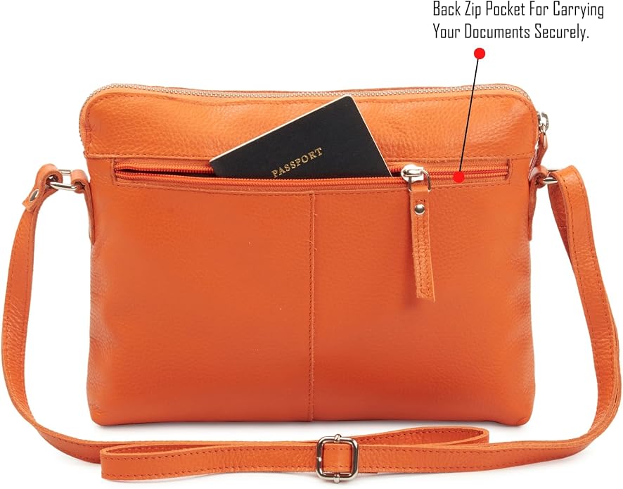 Wise Owl Accessories Small Soft Pebbled Real Leather Crossbody Handbags Purses - Image 4