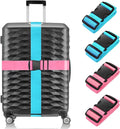 BILIONE 4 Pack Luggage Straps 79" Long Belts Keep Suitcase Secure While by BILIONE
