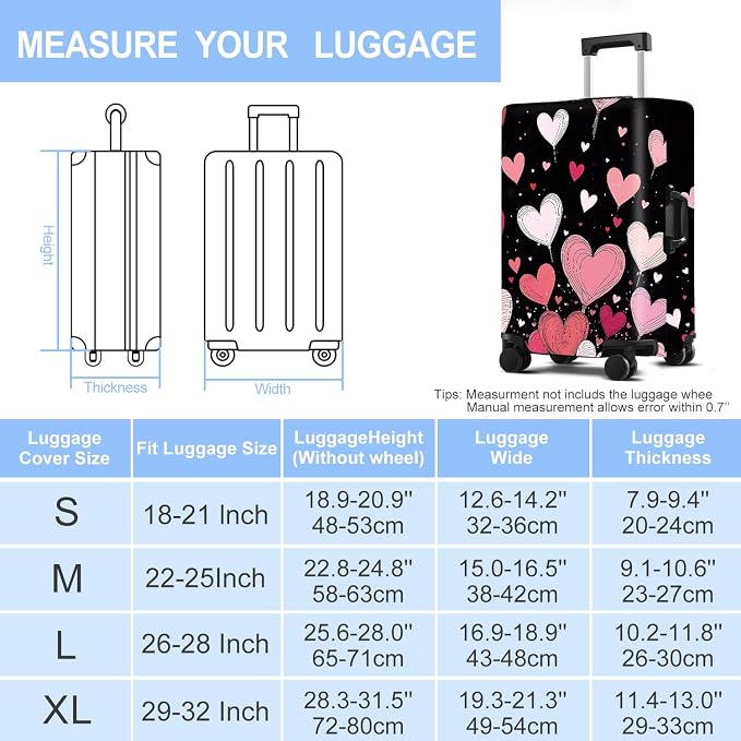 Luggage Cover Washable Suitcase Protector Anti-Scratch, Stretchable Fit - Image 2