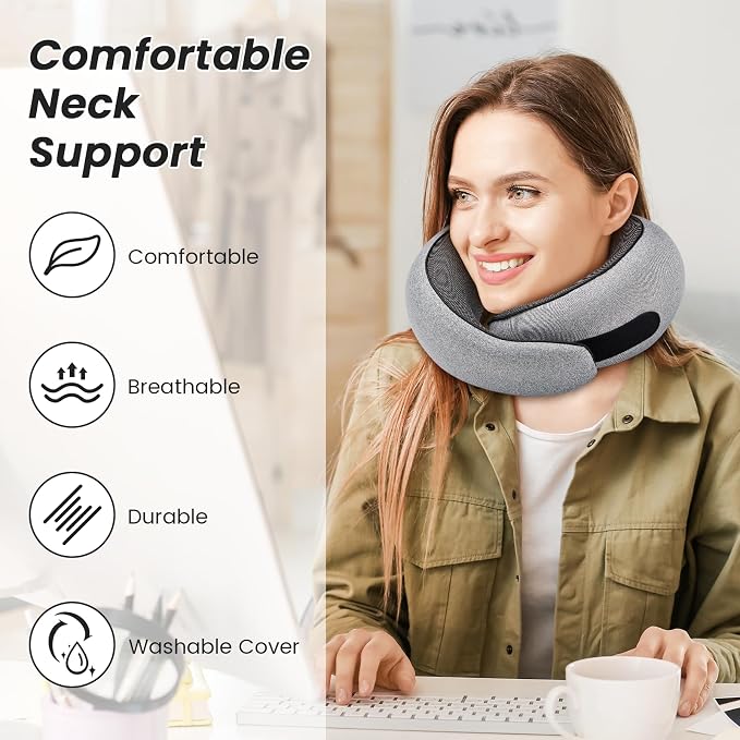 Travel Neck Pillows, 100% Memory Foam Filling, Travel Pillows - Image 6