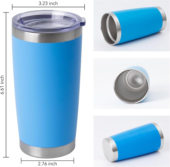 HASLE OUTFITTERS 20oz Stainless Steel Tumblers Bulk, Insulated Travel Cup - Image 3