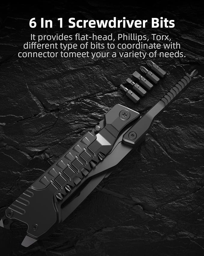 Multitool Knife 17 in 1Fire Starting Sticks, Bottle Opener, Saw Screwdrivers - Image 7