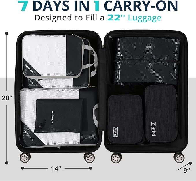 7 Set Compression Packing Cubes - Image 6