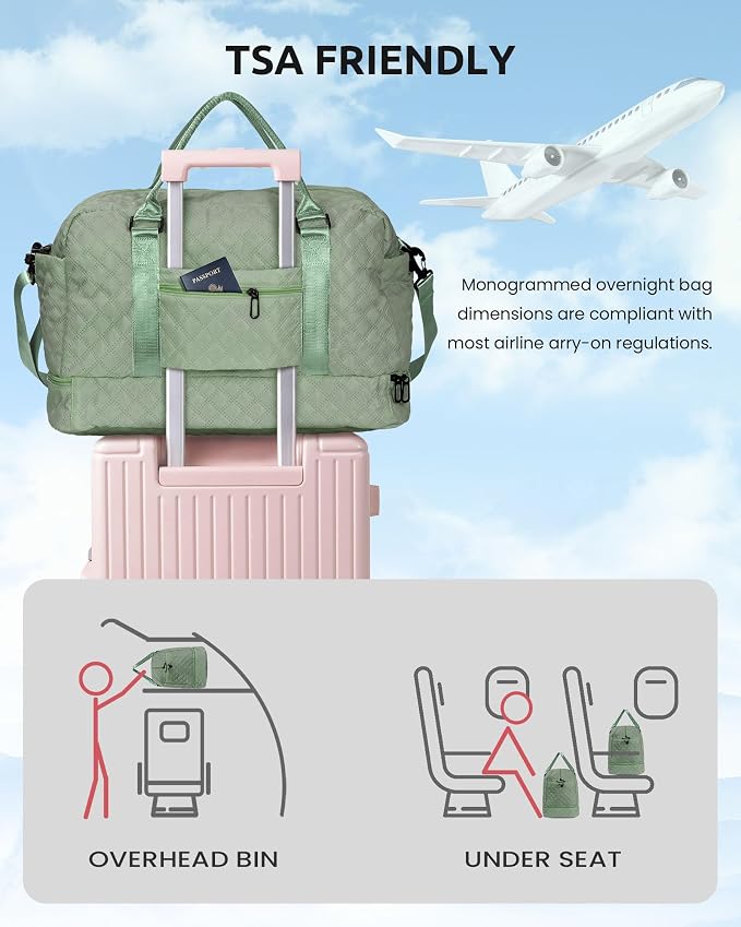 Teacher Gifts, Tween Girls Trendy Stuff-Initial Travel Bag - Image 5