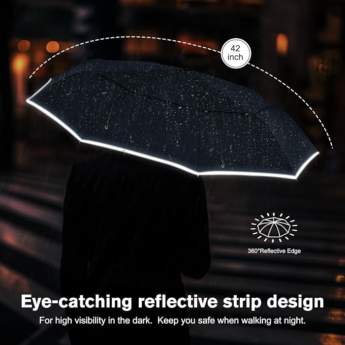 G4Free 42 Inch Eco Windproof Folding Umbrella - Image 2