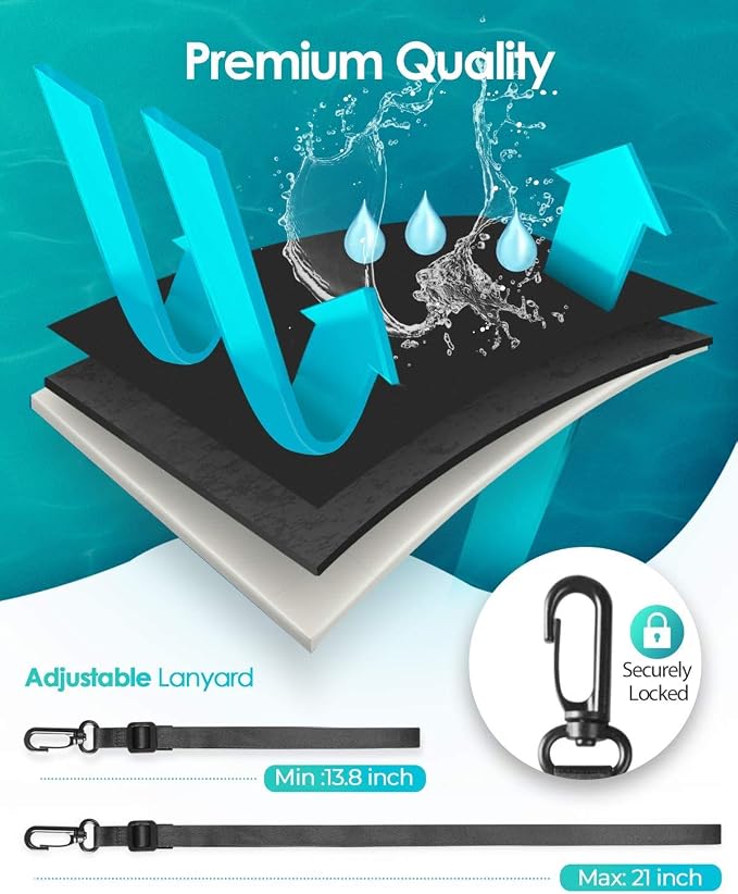 Hiearcool Waterproof Phone Pouch, Waterproof Cell Phone Dry Bag - Image 3