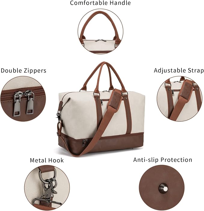 Weekender Overnight Bag Carry On Bag Travel Bag - Image 6