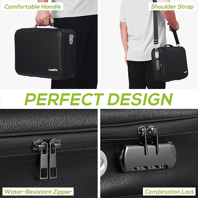 Fireproof Document Box with Combination Lock, Fireproof Water-Resistant Hard - Image 3