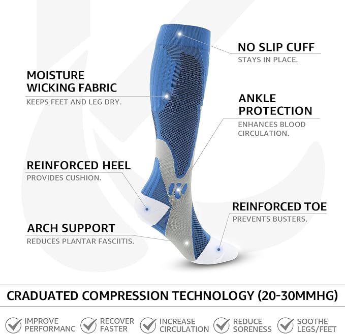 Kickticks 4 Pairs Compression Socks - Image 4