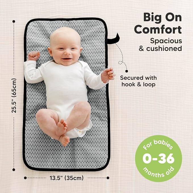 KeaBabies Portable Diaper Changing Pad, Easy Wipe Clean - Image 3