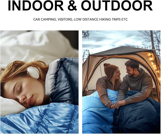Sleeping Bags for Adults Cold Weather, Waterproof, Lightweight Sleeping Bag for - Image 7
