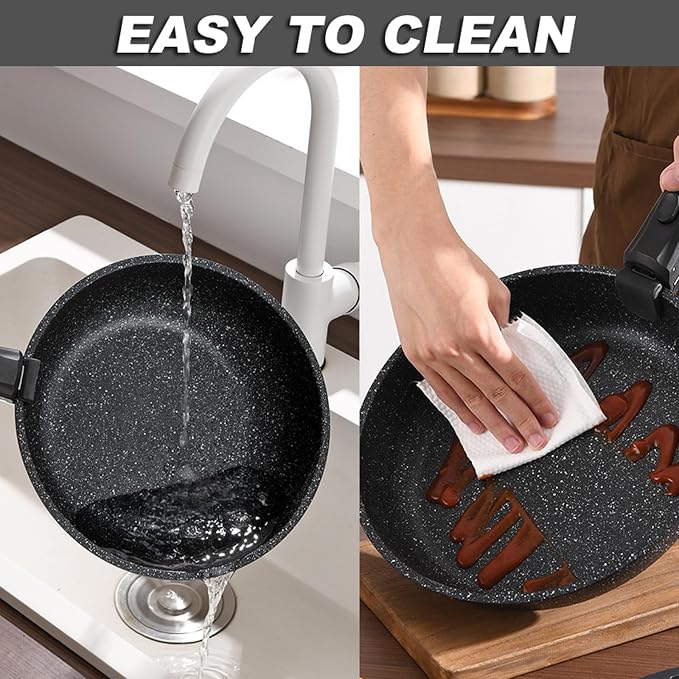 Pots and Pans Set, Nonstick Detachable Handle Cookware Set, Induction Kitchen - Image 7
