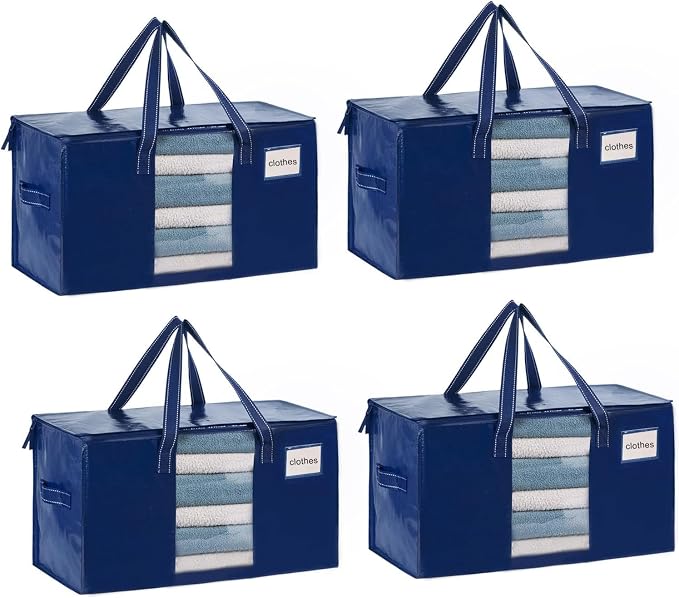 VENO 4 Pack Moving Bags, Comforter and Blanket Storage Bags by Veno