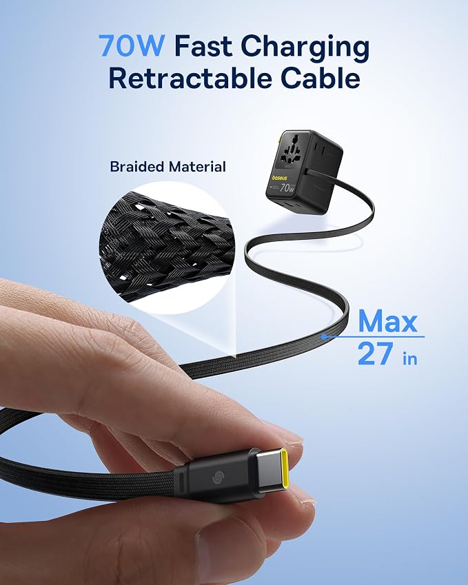 Baseus 70W Universal Travel Adapter - Image 3