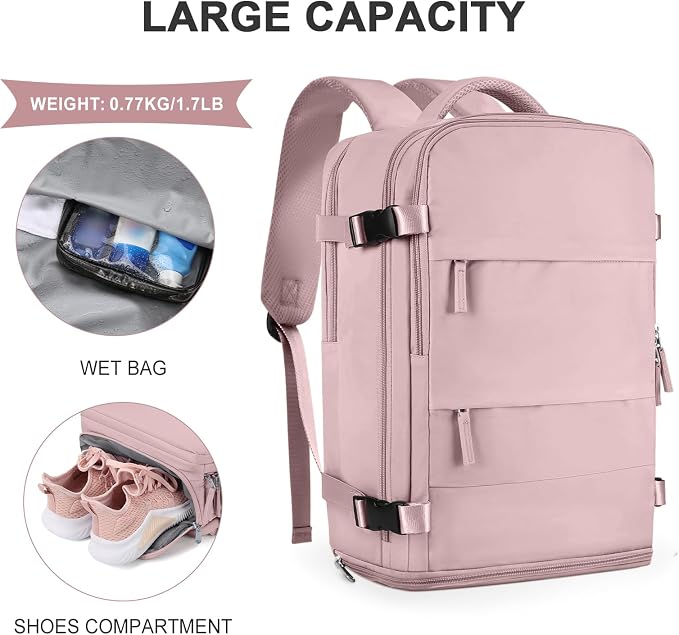 coowoz Travel Backpack For Women Men, Carry On Backpack, Hiking Backpack - Image 4