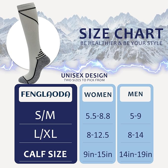 fenglaoda 8 Pairs Compression Socks - Image 2