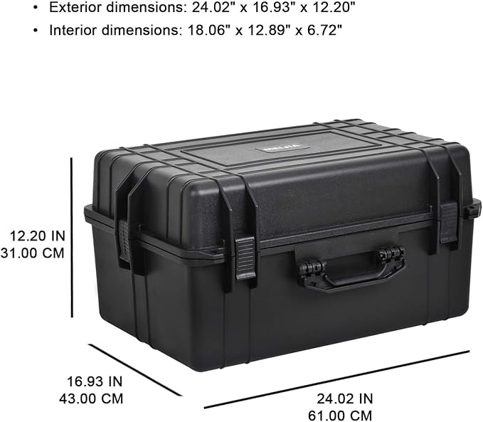 MEIJIA Portable Waterproof Protective Case, Hard Camera Case, Customized Fit - Image 4