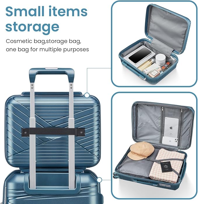 Campfun Luggage 4 Piece Sets, Expandable Carry On Luggage Set Hardshell PP - Image 4